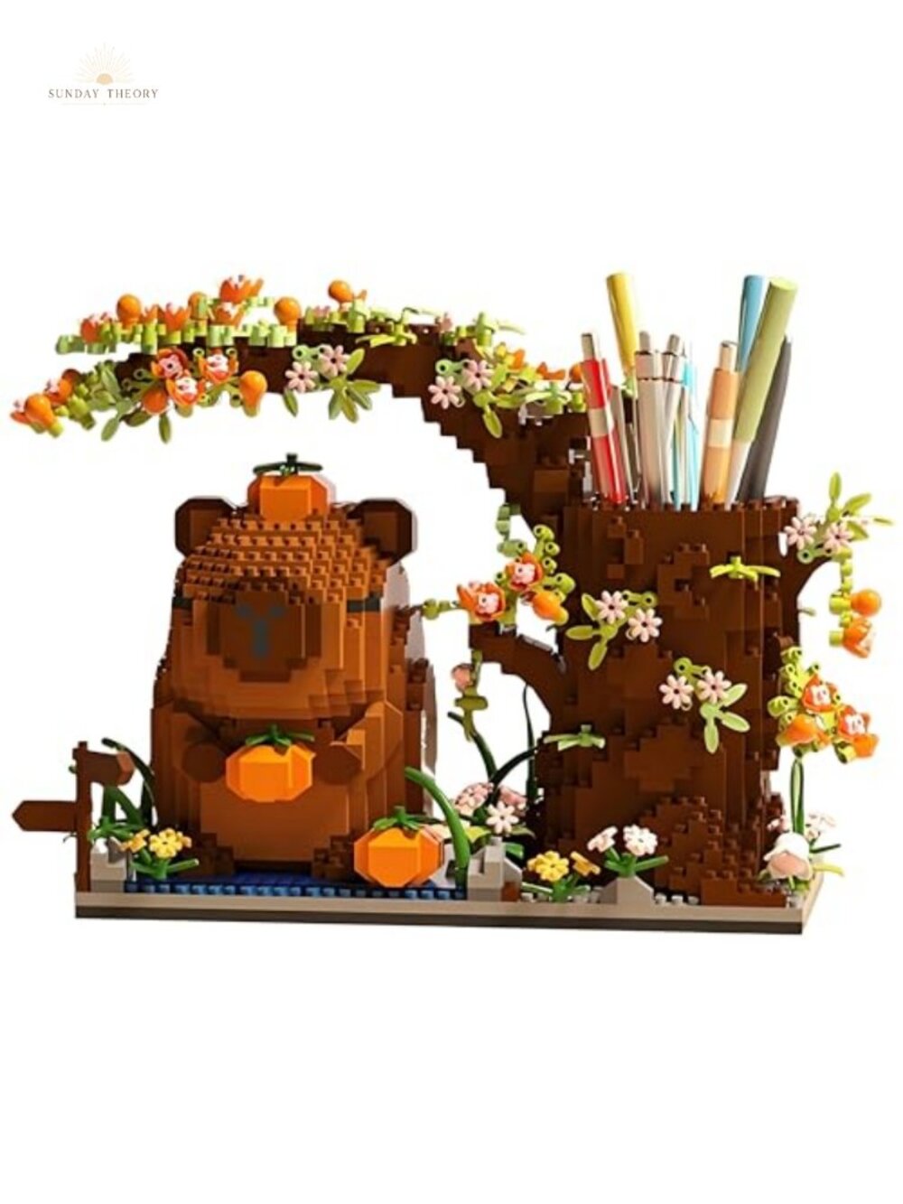 Capybara Building Blocks Set 1880 PCS Desk Organizer Pen Holder Kawaii Gift